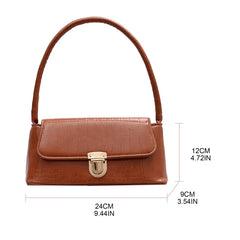 D0LF Women Shopping Bag Retro Casual Lady Handbag Stone Pattern