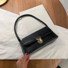 D0LF Women Shopping Bag Retro Casual Lady Handbag Stone Pattern