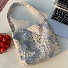 D0LF Vintage Flower Ladies Tote Female Handbags Underarm Bag
