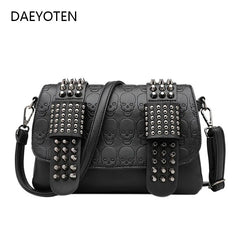 Skull Rivet Shoulder Bag Punk Style Crossbody Bags for Women