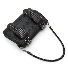 Skull Rivet Shoulder Bag Punk Style Crossbody Bags for Women