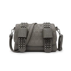 Skull Rivet Shoulder Bag Punk Style Crossbody Bags for Women