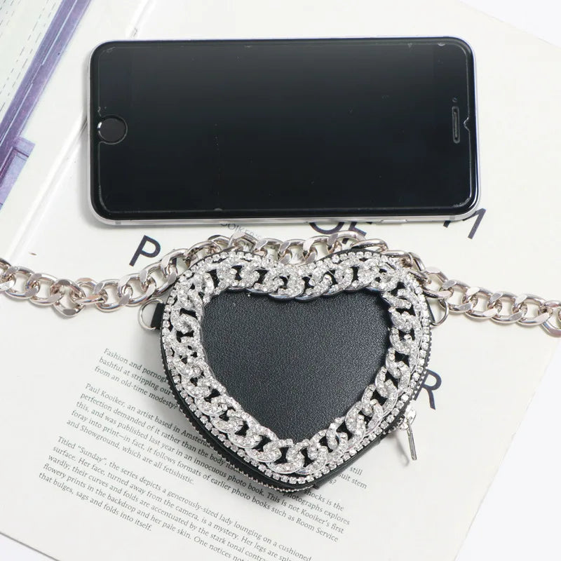 Plush Belt Bag Women's Diamond Mini Waist Pack Fur Fanny Pack ZM1194