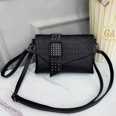 Skull Crossbody Bag Rivet Women Handbag Shoulder Bag Punk Small Lady Bags Clutch