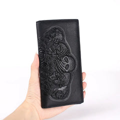 Leather Skull Wallet Women Purse Vintage Men Wallets Clutch Bag ZM0355