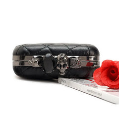 Skull Ring Handbag Women Evening Bags Punk Clutch Bag Chain Party Shoulder