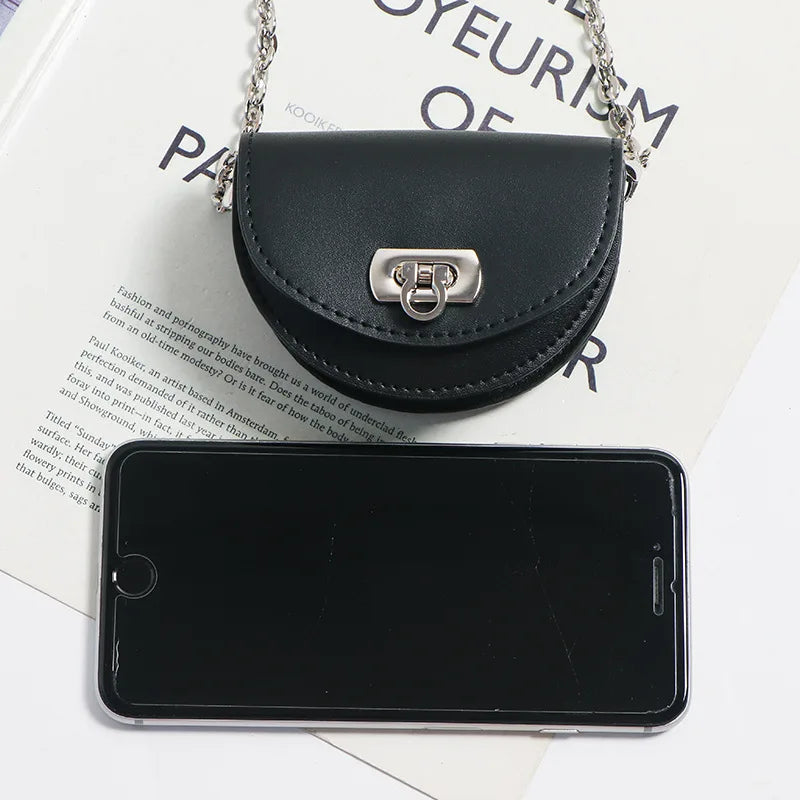 Metal Chain Small Bags Female Fanny Pack Waist Pack Handbags for Women