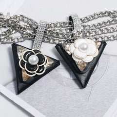 Metal Chain Waist Bag with Rhinestone Bag Red Small Belt Bag