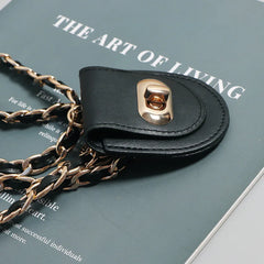 Mini Party Waist Bag Ladies Metal Chain Belt Bag Small Round Bag