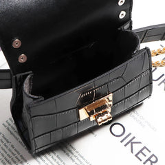 Women Chain Waist Bag Mini Purse Motorcycle Chest Phone Pouch ZM0933
