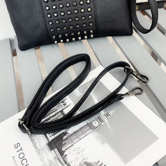 Punk Rivets Clutch Shoulder Bag Large Capacity Handbag Women's Purse