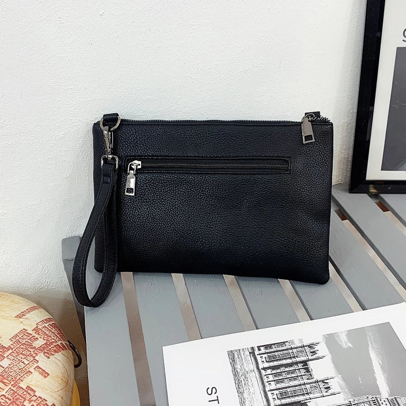 Punk Rivets Clutch Shoulder Bag Large Capacity Handbag Women's Purse