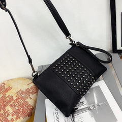 Punk Rivets Clutch Shoulder Bag Large Capacity Handbag Women's Purse