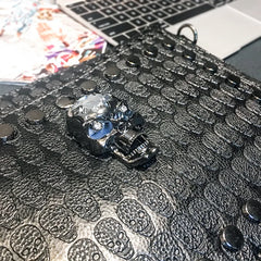 Rock Style Skull Rivet Shoulder Bag Large Capacity Envelope Clutch
