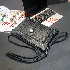 Rock Style Skull Rivet Shoulder Bag Large Capacity Envelope Clutch