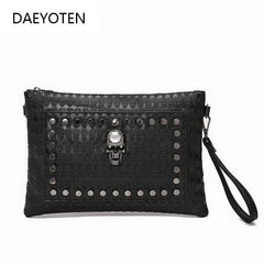 Rock Style Skull Rivet Shoulder Bag Large Capacity Envelope Clutch