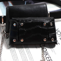 Women's Chain Decoration Fanny Pack Small Bag Lipstick Bag