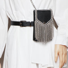 Rhinestone Fanny Pack Belt Bag Flash Diamond Chest Waistbag Sling Pack