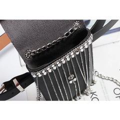 Rhinestone Fanny Pack Belt Bag Flash Diamond Chest Waistbag Sling Pack