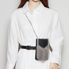 Rhinestone Fanny Pack Belt Bag Flash Diamond Chest Waistbag Sling Pack