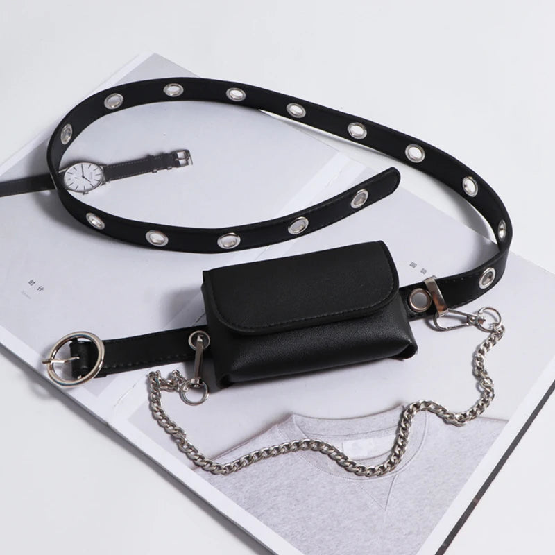 Women Waist Bag Chain Female Purse Bag Bum Sac Banane ZM1007