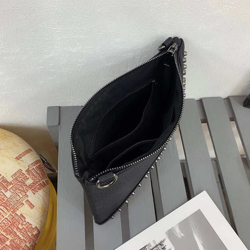 Fashionable Rivet Clutch Bag Envelope Shoulder Bag