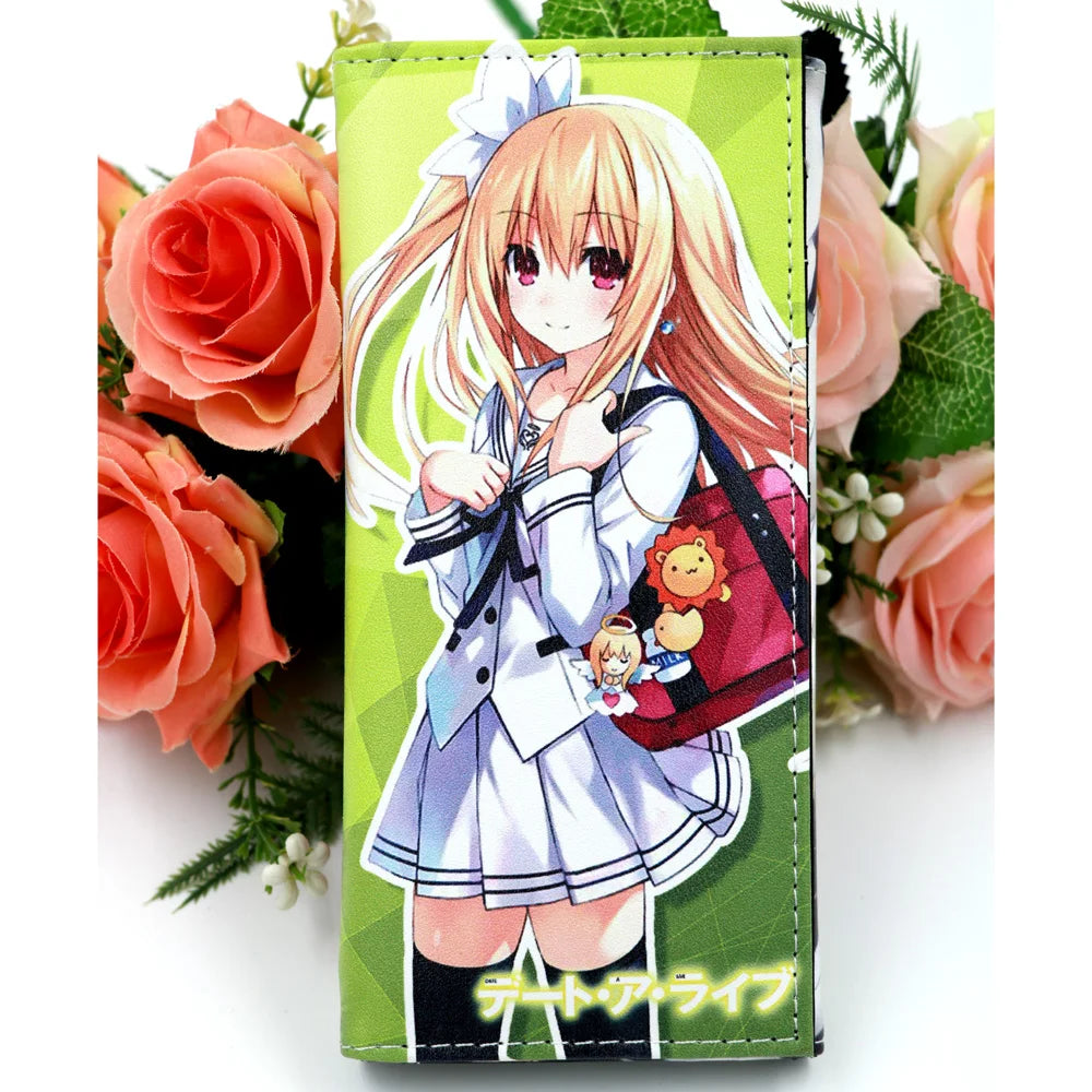DATE A LIVE Anime Leather Purse Mayuri Clutch Wallet with Hasp