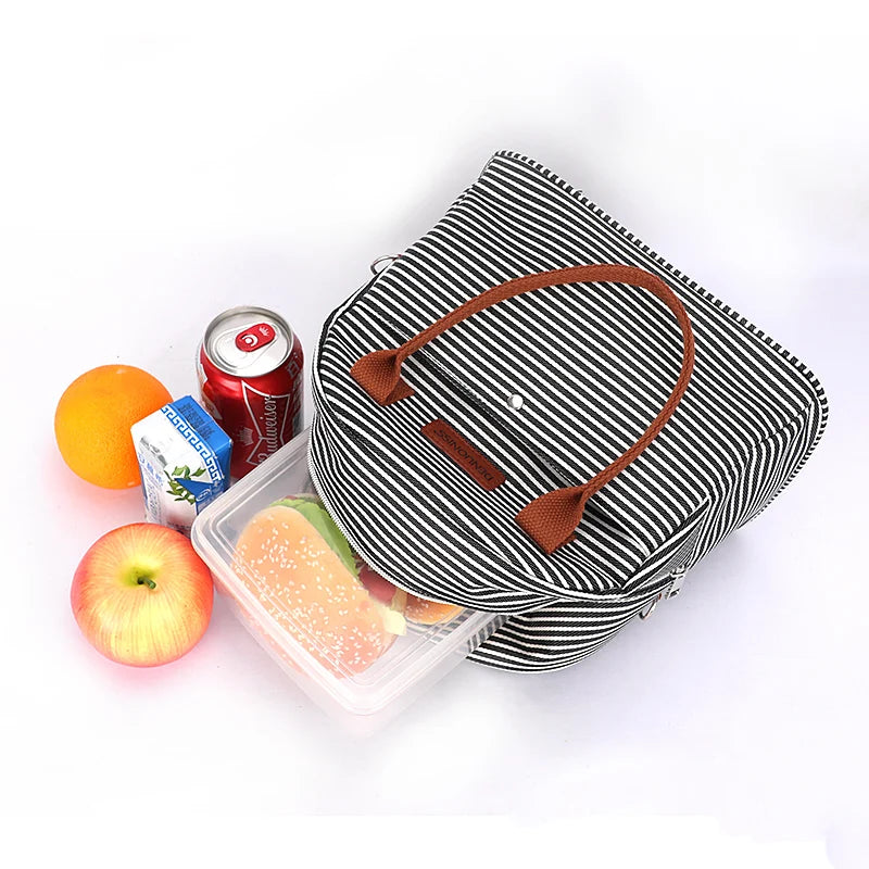 Women Insulated Lunch Box For Shoulder Kids Thermal Food Fresh Breakfast Bag Sto