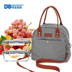 Women Insulated Lunch Box For Shoulder Kids Thermal Food Fresh Breakfast Bag Sto