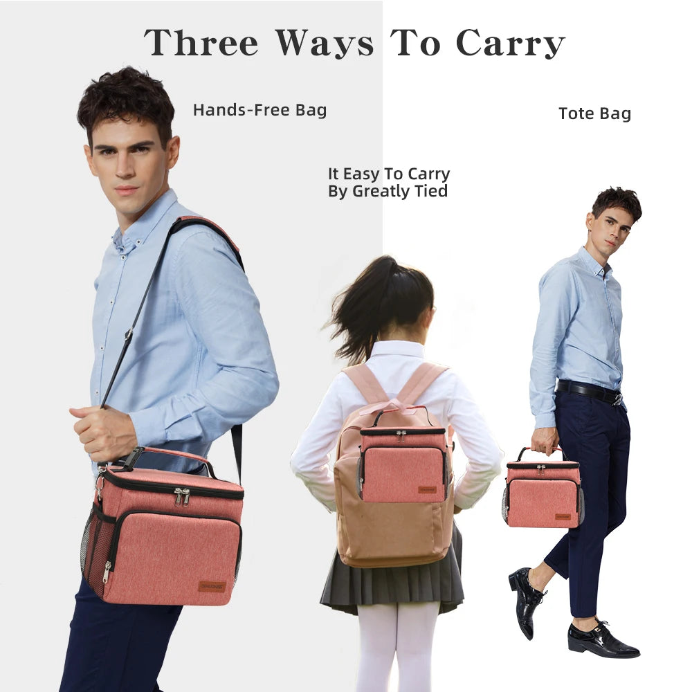 Insulated Cooler Bag Portable Picnic Ice Pack Food Thermo Bag
