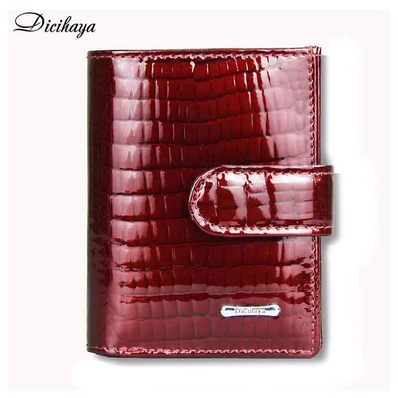 Genuine Leather Women Mini Wallet Multi-Cards Holder Small Hasp Wallet