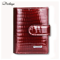 Genuine Leather Women Mini Wallet Multi-Cards Holder Small Hasp Wallet