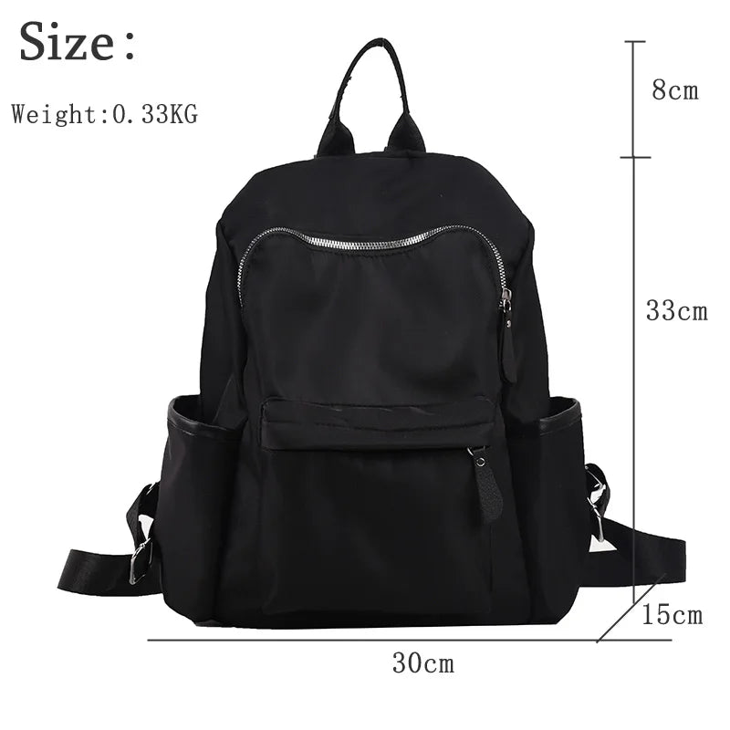 Waterproof Nylon Anti-theft School Backpack for Teenage Girls Female Laptop Trav