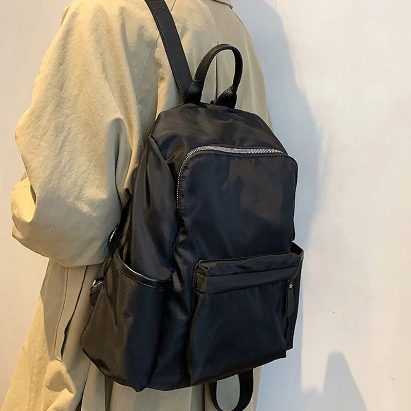 Waterproof Nylon Anti-theft School Backpack for Teenage Girls Female Laptop Trav