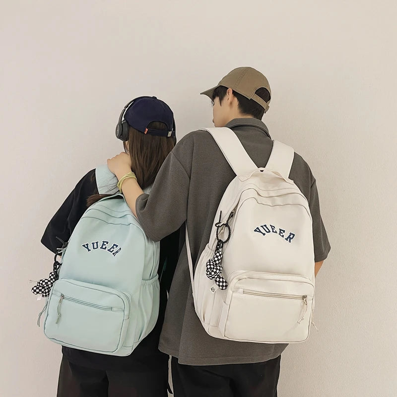 Nylon Women Backpack Female Letter Printing Portable Travel Bag
