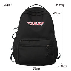 Nylon Women Backpack Female Letter Printing Portable Travel Bag