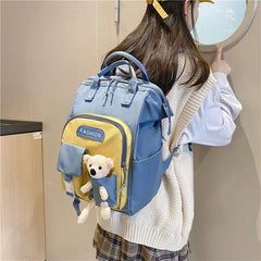 Preppy Purple Backpack Women Waterproof Candy Backpacks