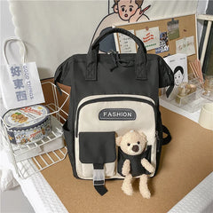 Preppy Purple Backpack Women Waterproof Candy Backpacks