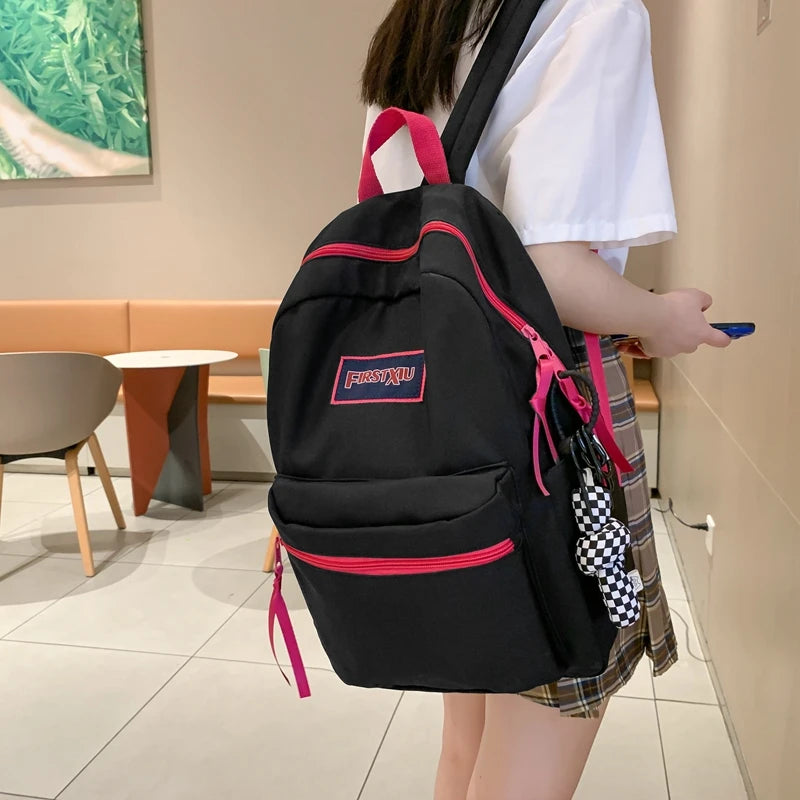 Waterproof Nylon Women's Backpack College Rucksack