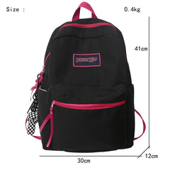 Waterproof Nylon Women's Backpack College Rucksack
