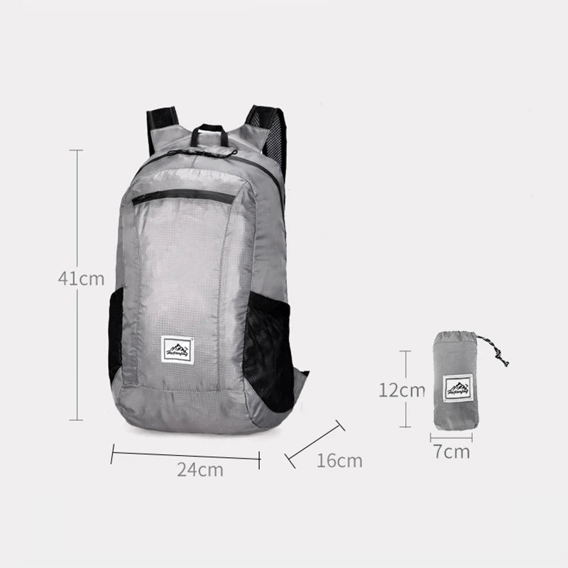 Waterproof Collapsible Sport Pack Bags Unisex Anti-theft Backpack Woman Travel
