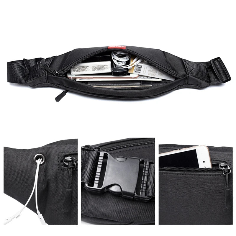 Men's Anti-theft Chest Bag Waterproof Waist Belt Fanny Pack