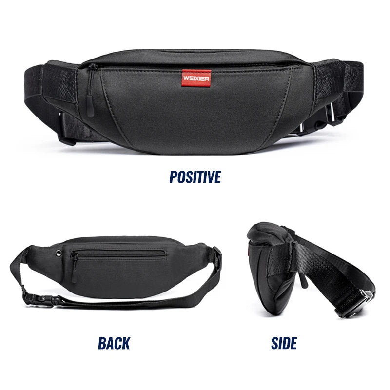 Men's Anti-theft Chest Bag Waterproof Waist Belt Fanny Pack