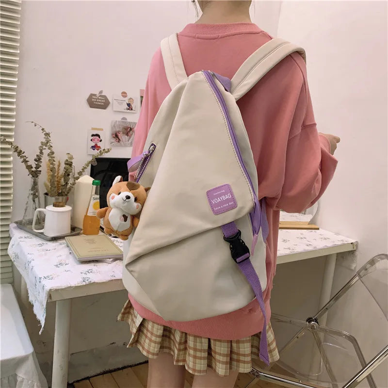 Vintage Harajuku School Backpack for Teenage Girls