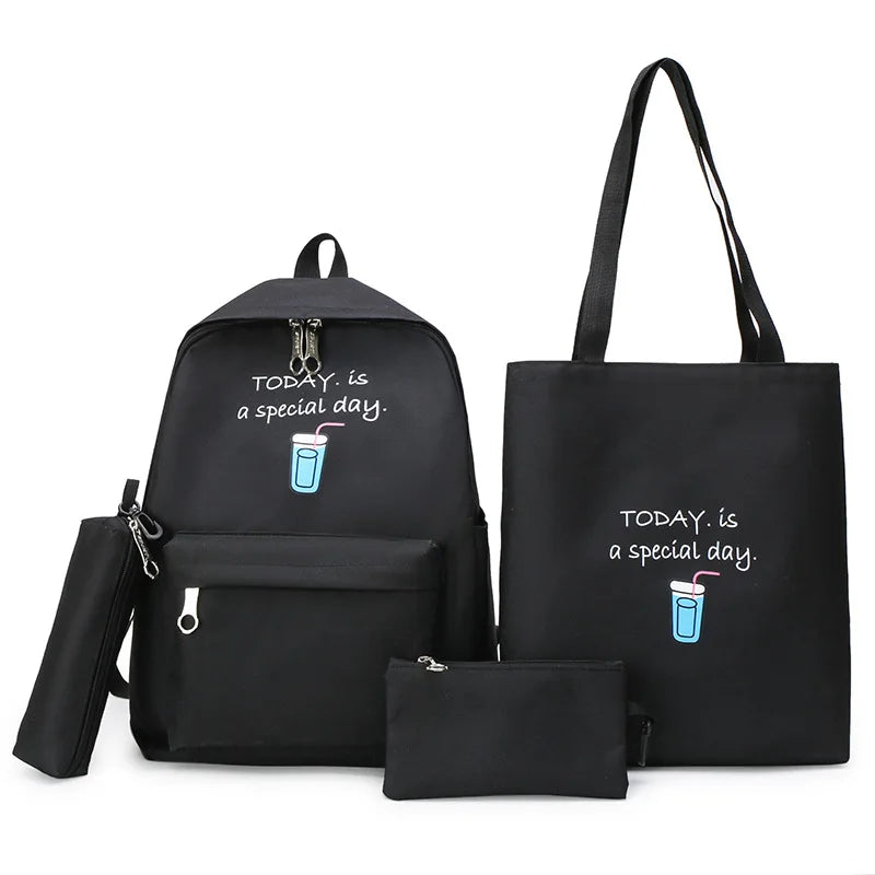 Canvas Shoulder Bags for Women Girls Student Backpack