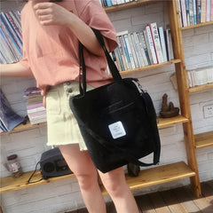 DIGERUI Corduroy Shoulder Bag Women's College Style Handbag