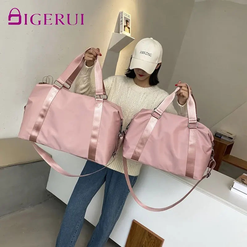 DIGERUI Large Travel Bag Women Cabin Tote Bag Handbag Nylon Waterproof