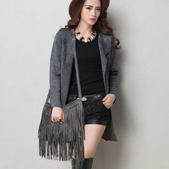 Bohemia Suede Tassel Shoulder Bag Crossbody