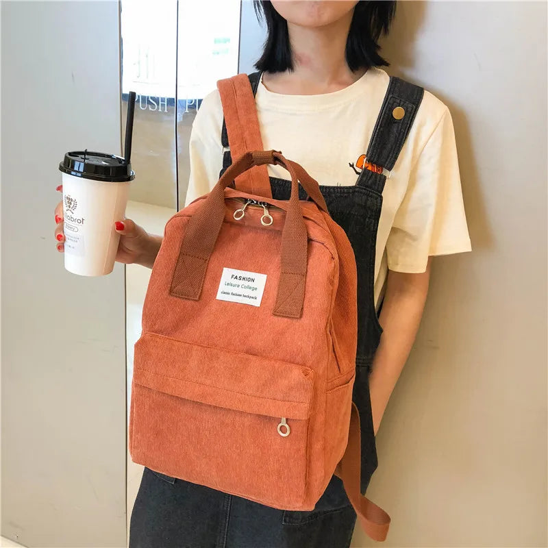 Women Backpack College School Bagpack Harajuku Travel Shoulder B
