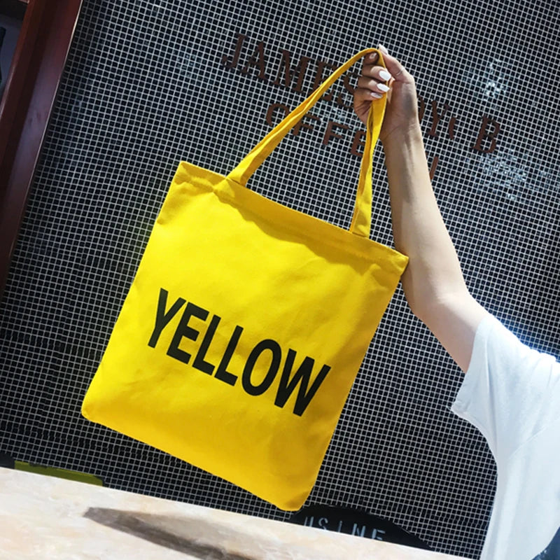 Canvas Beach Travel Bag Letters Women Shoulder Handbags Zipper Bag